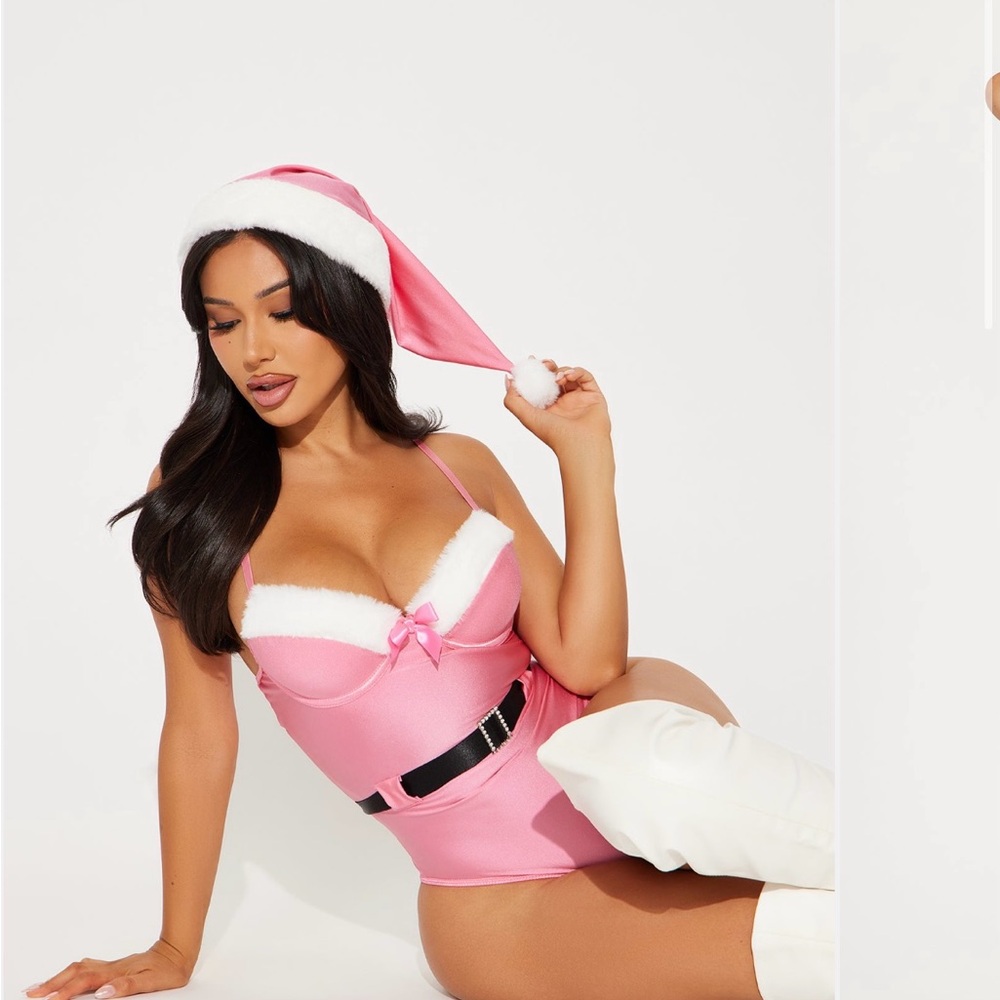 Pink Santa Halloween Costume Set